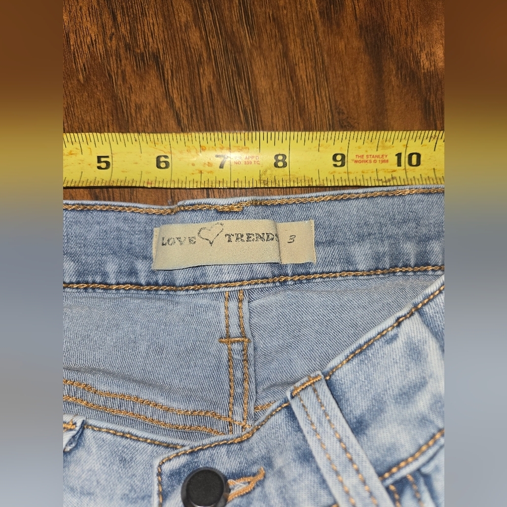 Love Trends Flare Cargo Jeans With Bows And Snaps Size 3 - Picture 6 of 8